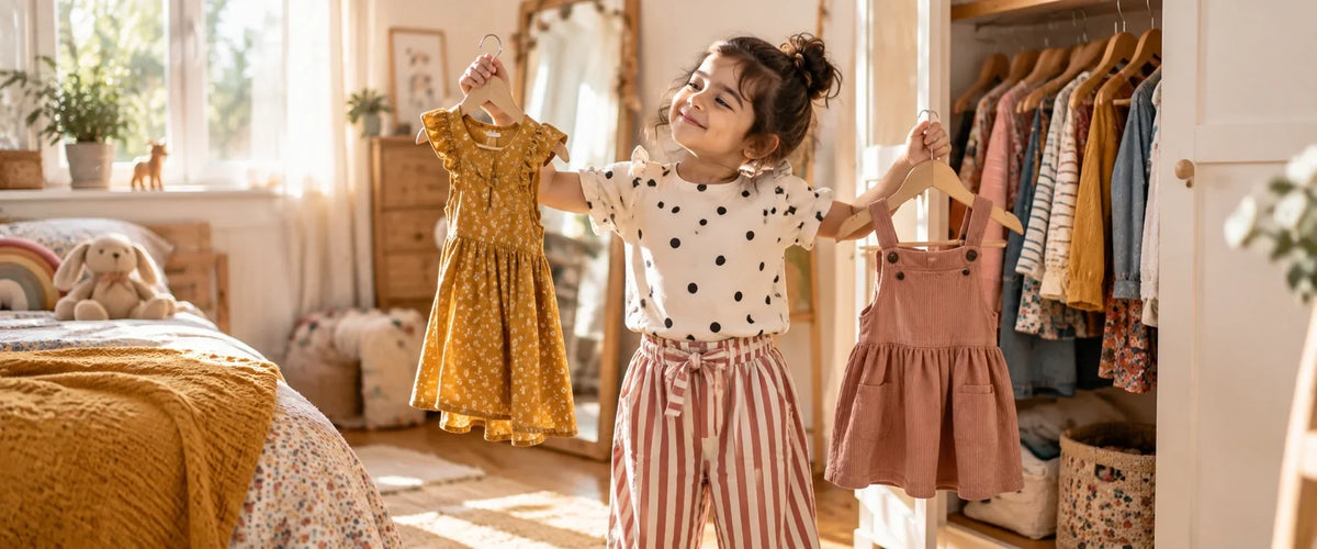 children chossing clothes 