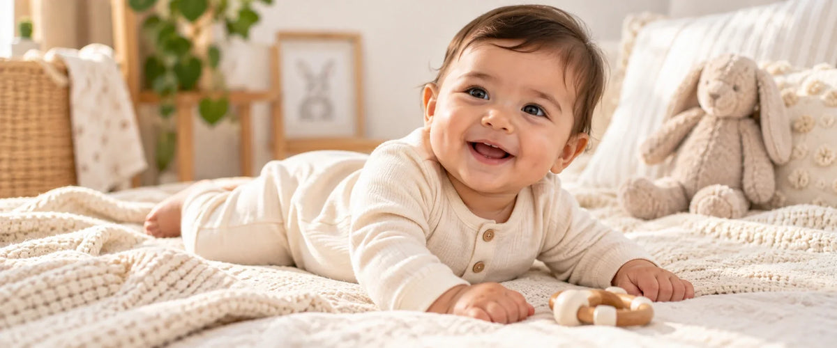 a baby in cute outfit 