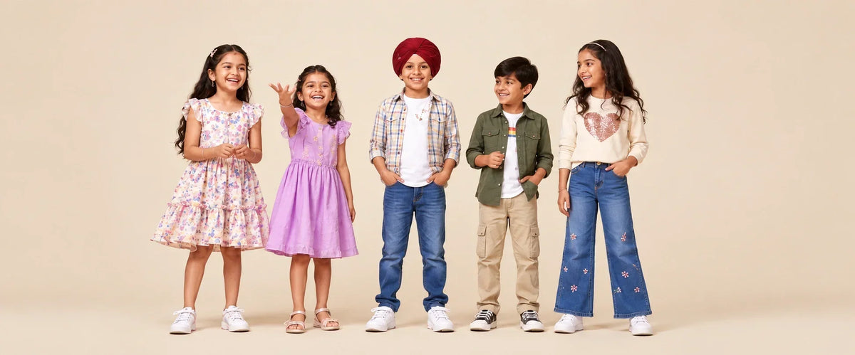 children in comfortable clothes
