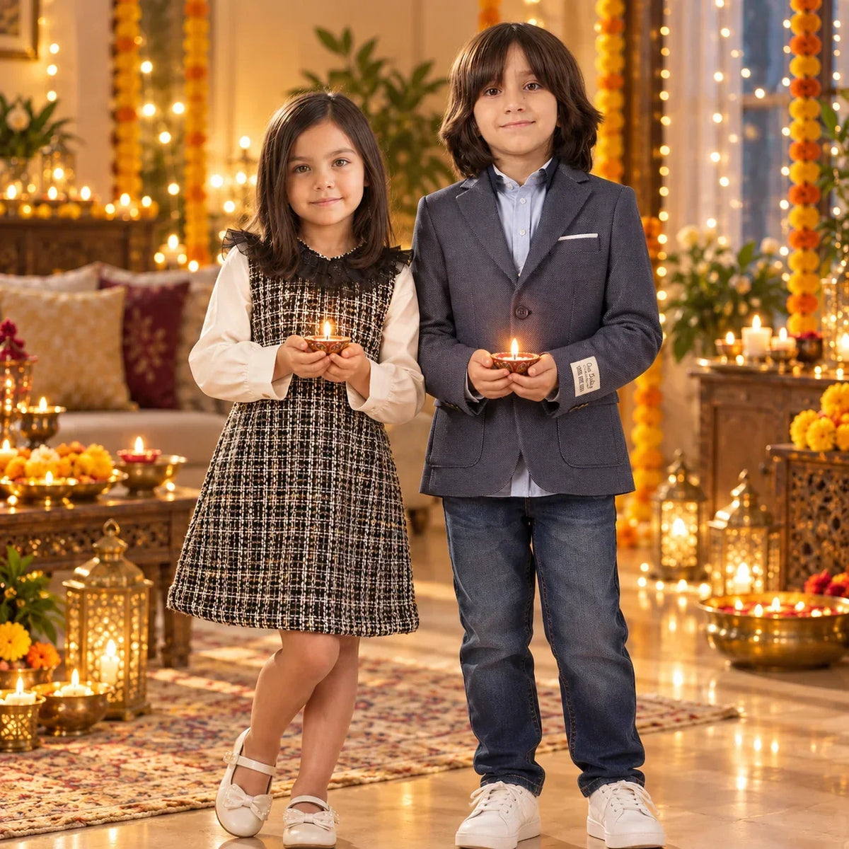 children in nice outfit