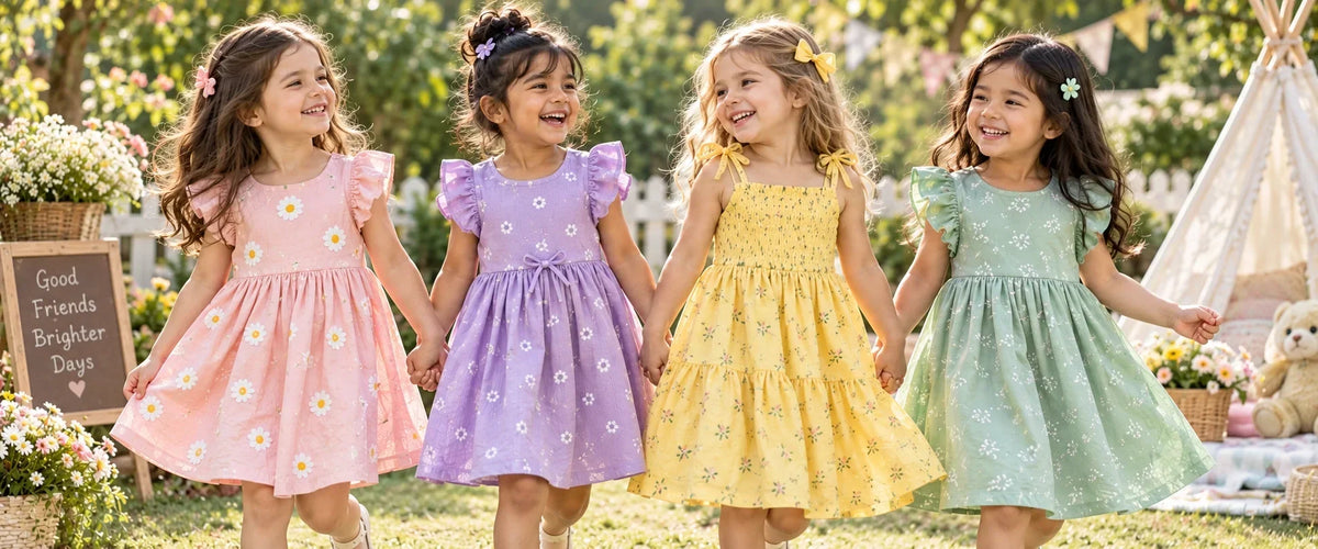 girls in dresses