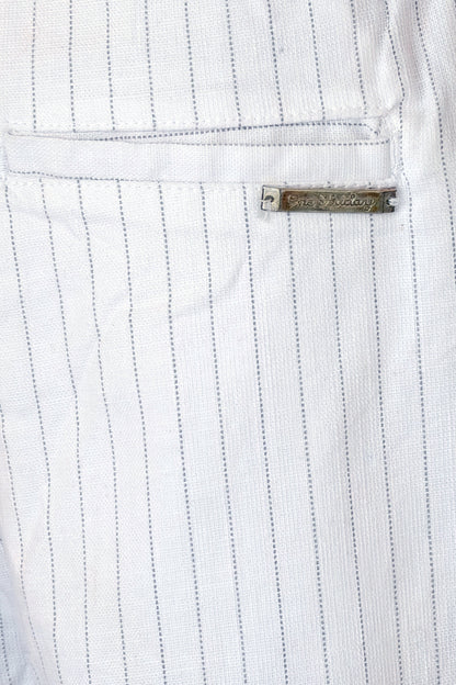 Boys Off White Striped Summer Overshirt