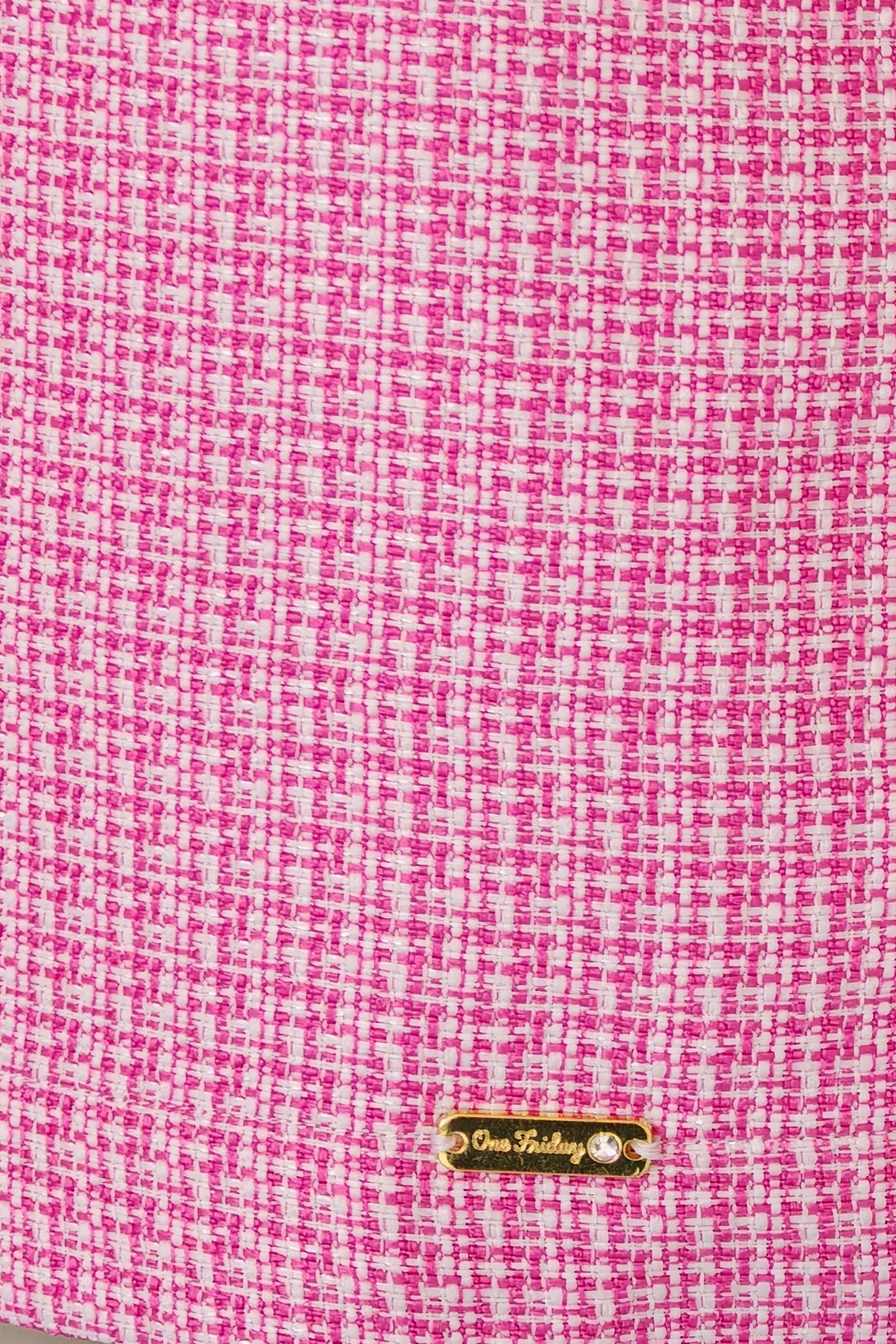 Girls Pink Boucle Round Neck Ruffle Sleeve Dress