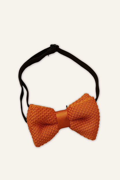 Boys Mustard Woven Solid Bow