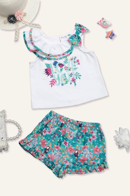 Baby Girls Round Neck White Top