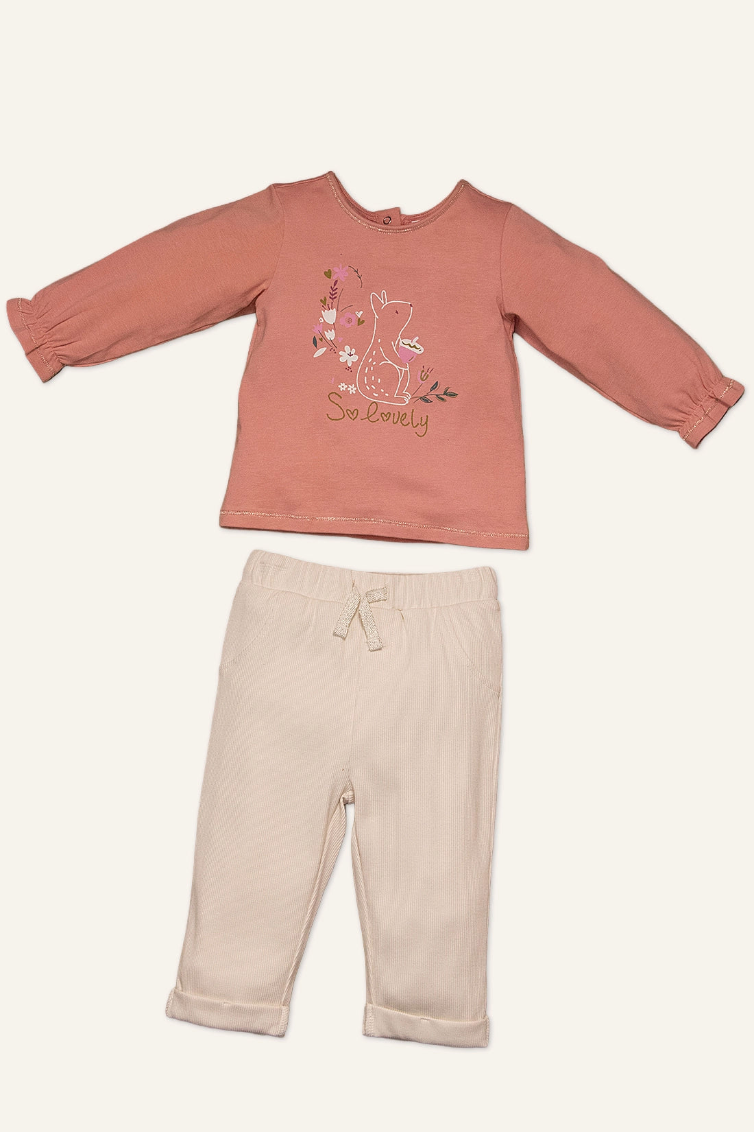 Baby Girls Pink Top with Leggings