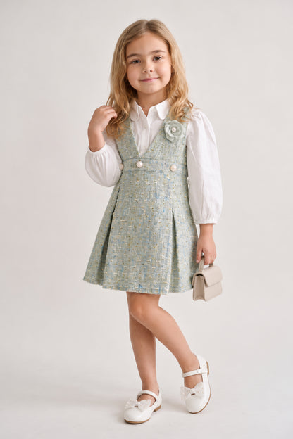 Baby Girls Multi Boucle Embellished Shirt Set