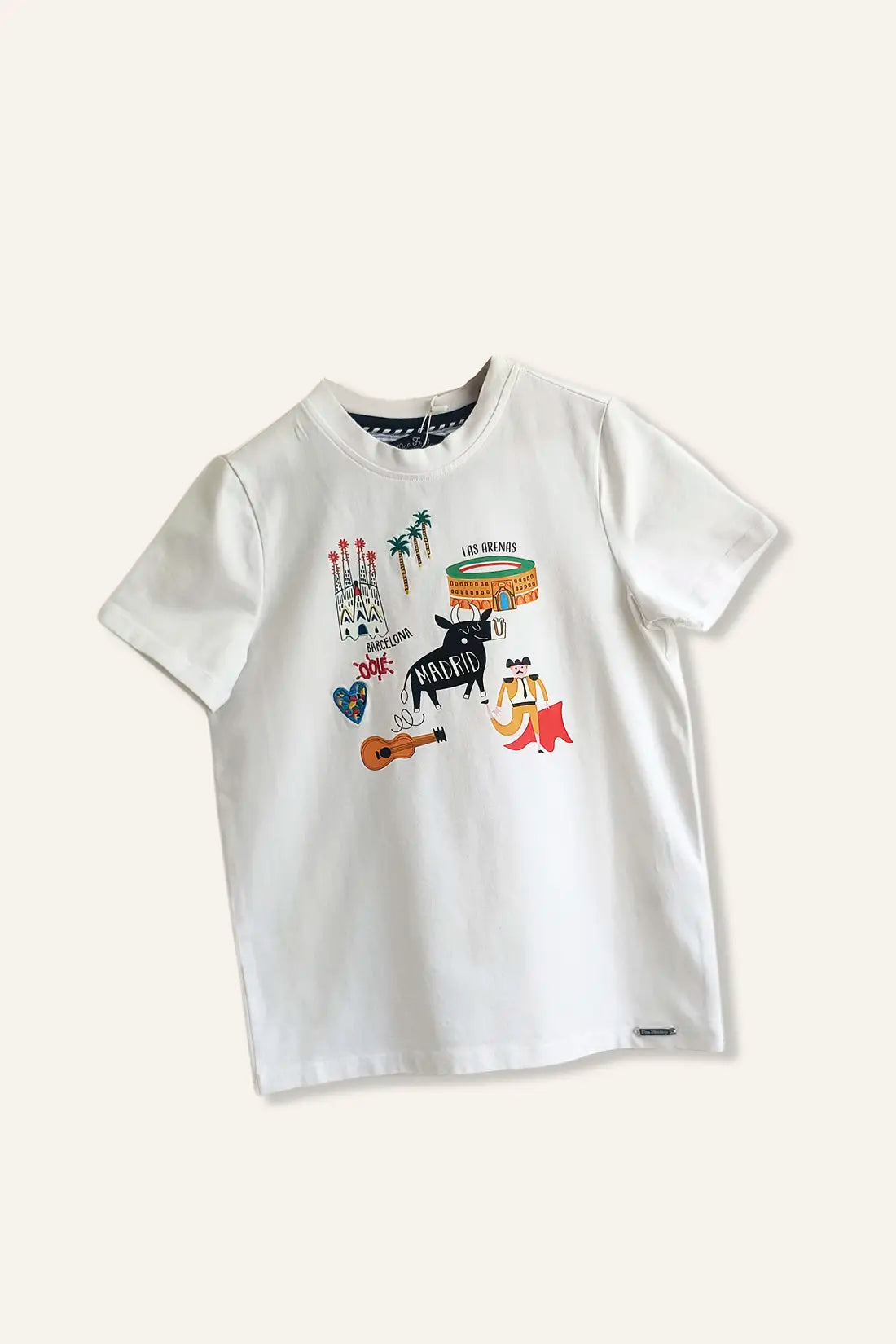 Boys White Tee With Fun Print