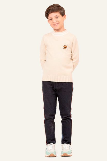 Boys Creme Sweater