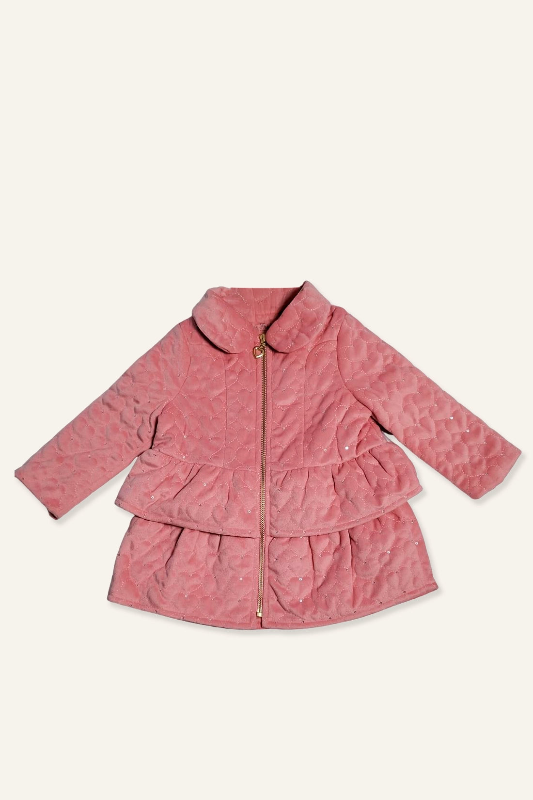 Baby Girls Pink Puffer Overcoat