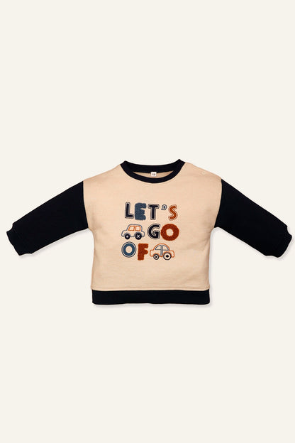 Baby Boys Off White Sweat Shirt