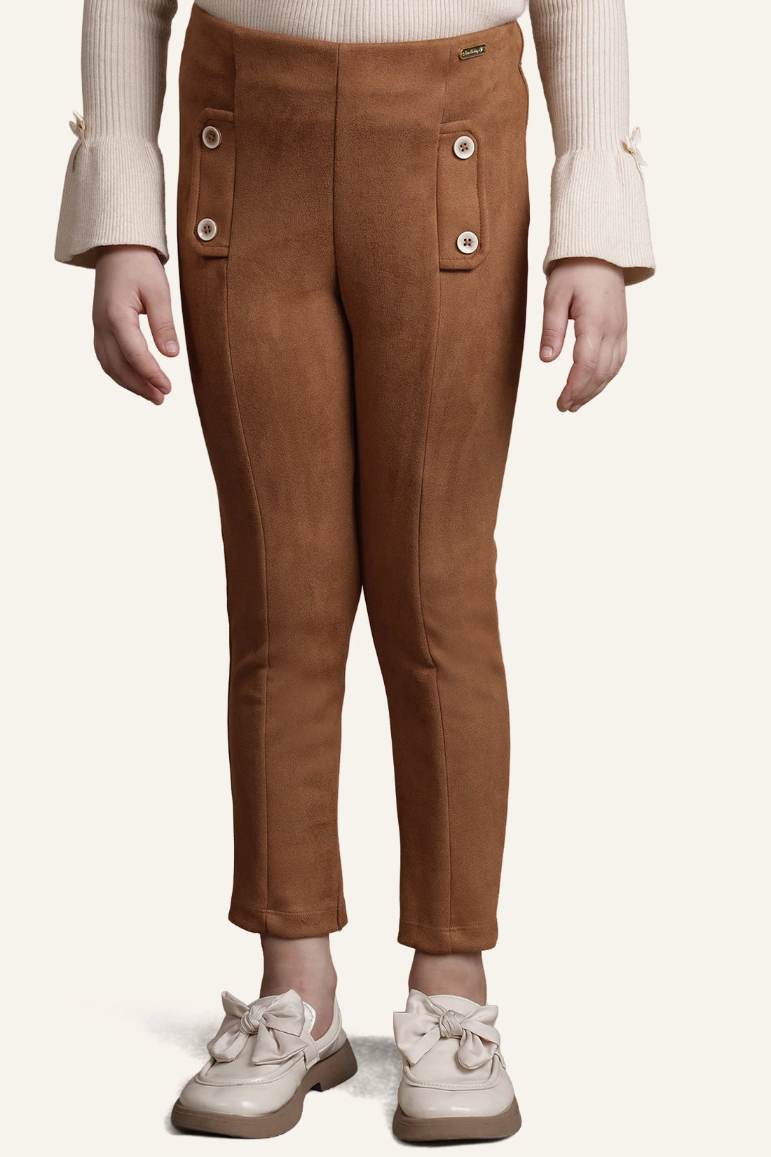 Girls Coffee Solid Jegging