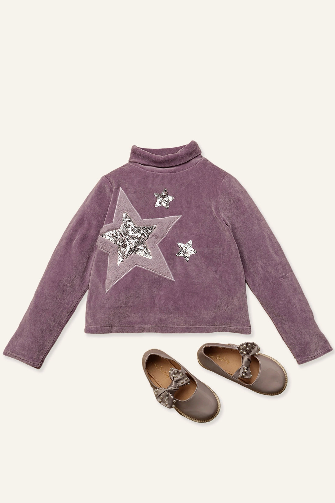 Girls Grey Solid Top