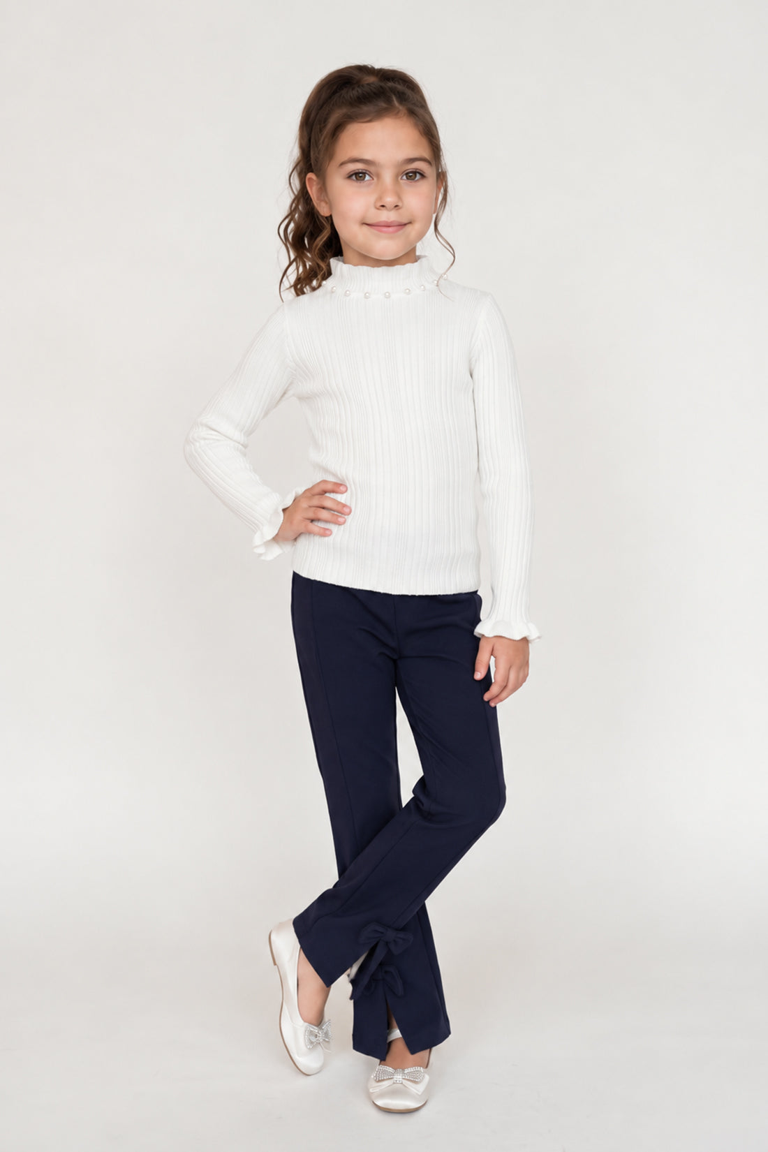 Navy Blue Tencel Ponte Roma Jeggings