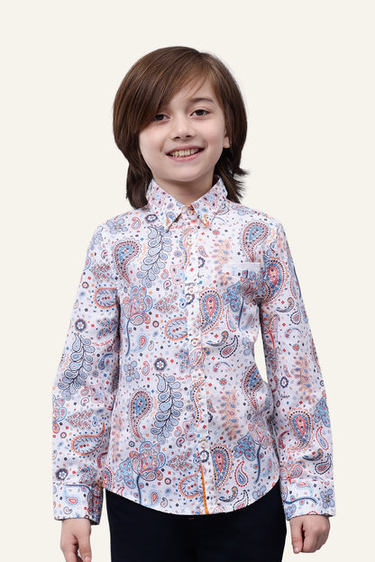 Boys Paisley Printed Shirt