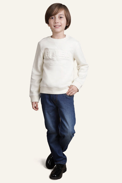 Boys Off White Alien Theme Sweat Shirt