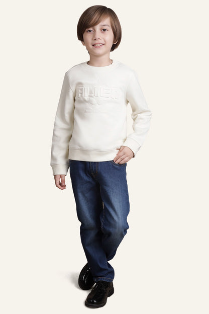 Boys Off White Alien Theme Sweat Shirt