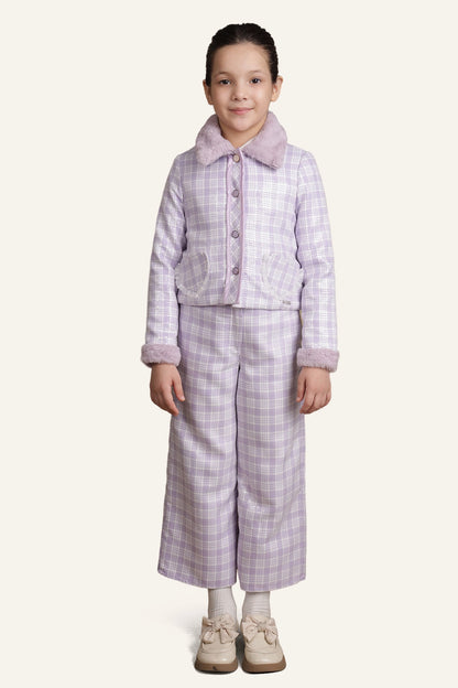 Girls Lilac Sequence Jacket