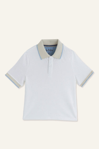 Baby Boys White Short T-Shirt