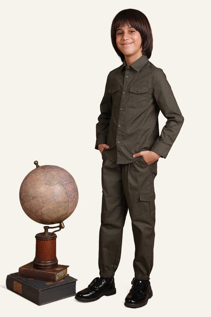 Boys Olive OverShirt