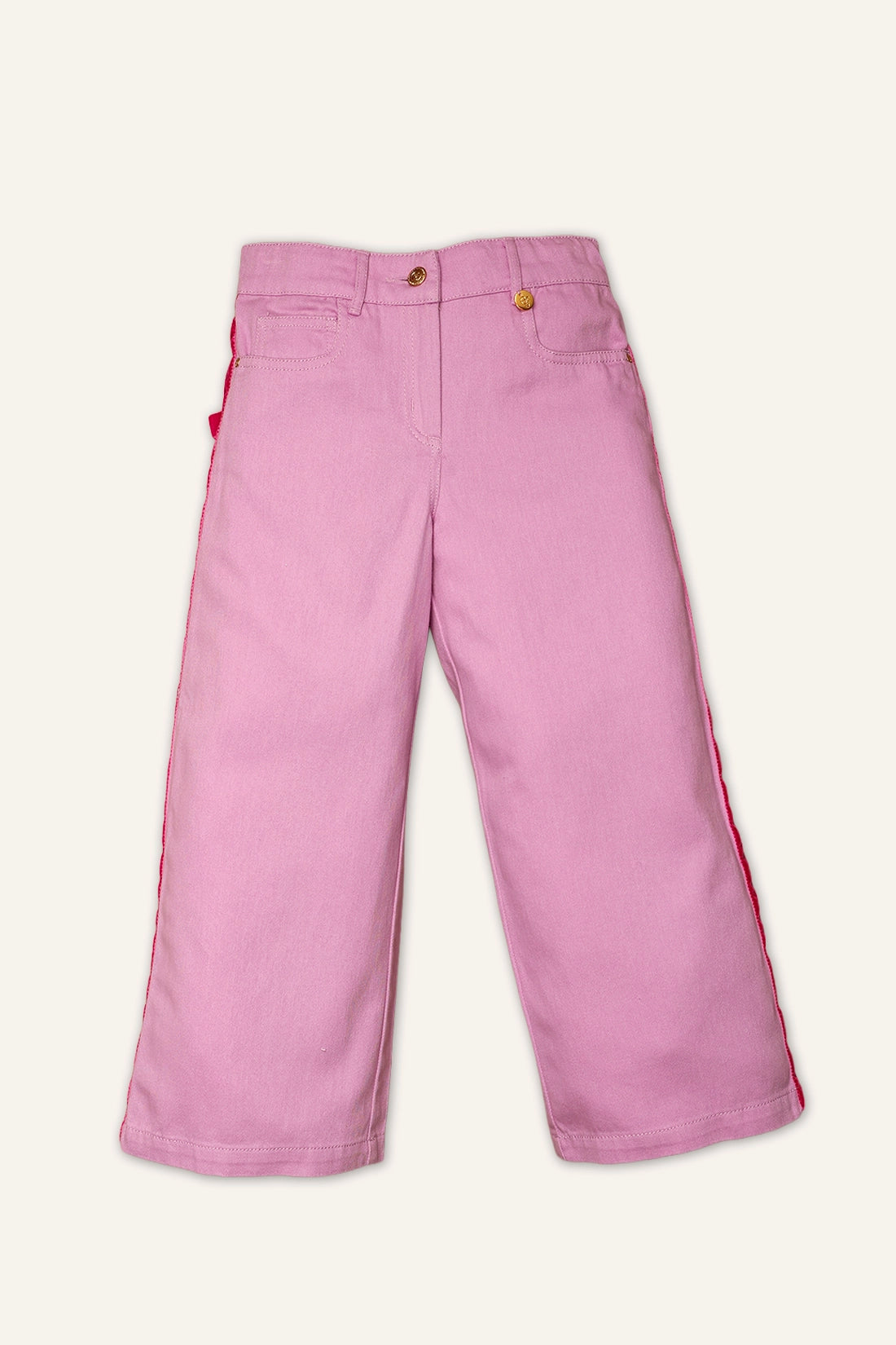 Girls Bubblegum Pink Flared Jeans