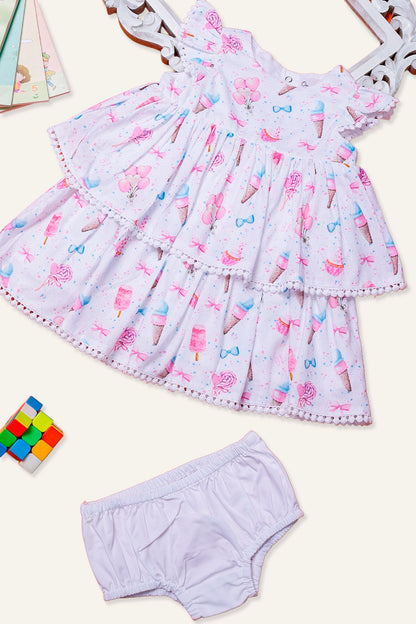 Baby Girls White Candy Dress