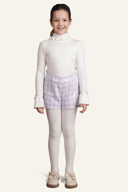 Girls Lilac Sequence Short