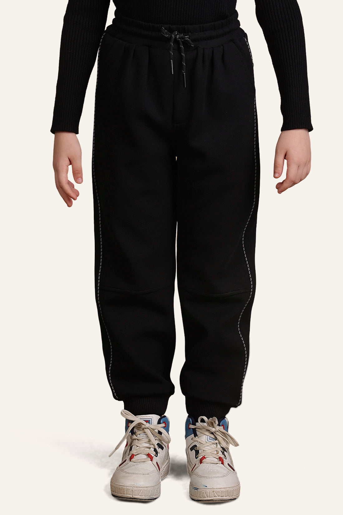 Boys Black Track Pant