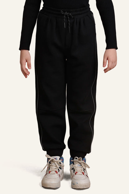 Boys Black Track Pant