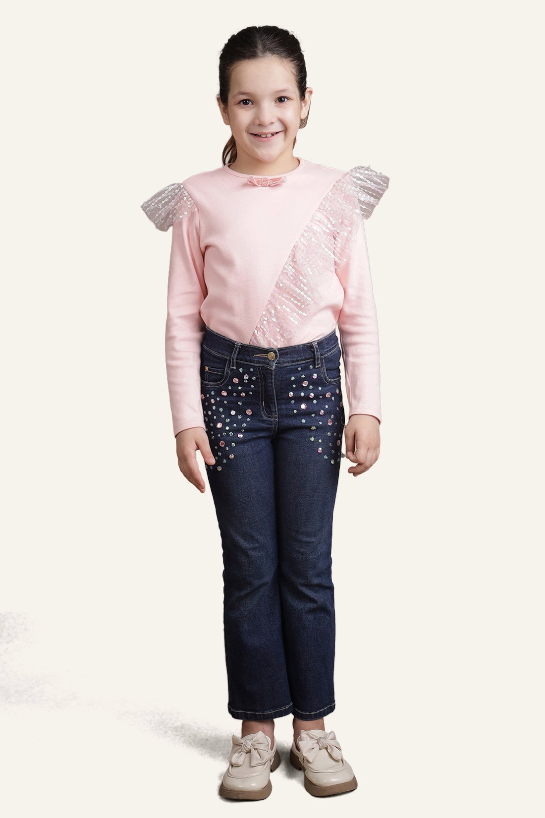 Girls Blue Denim Jeans – Regular Fit