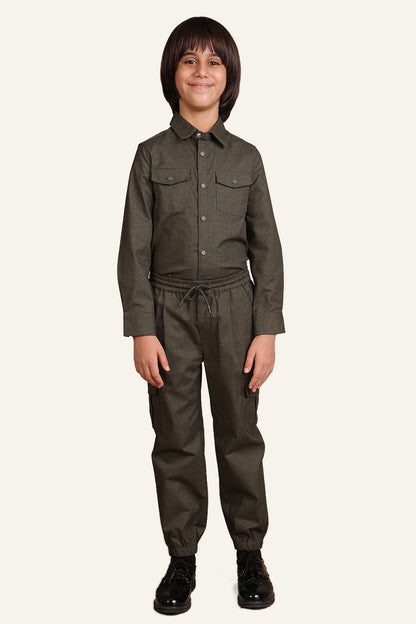 Boys Grey Drawstring Pants