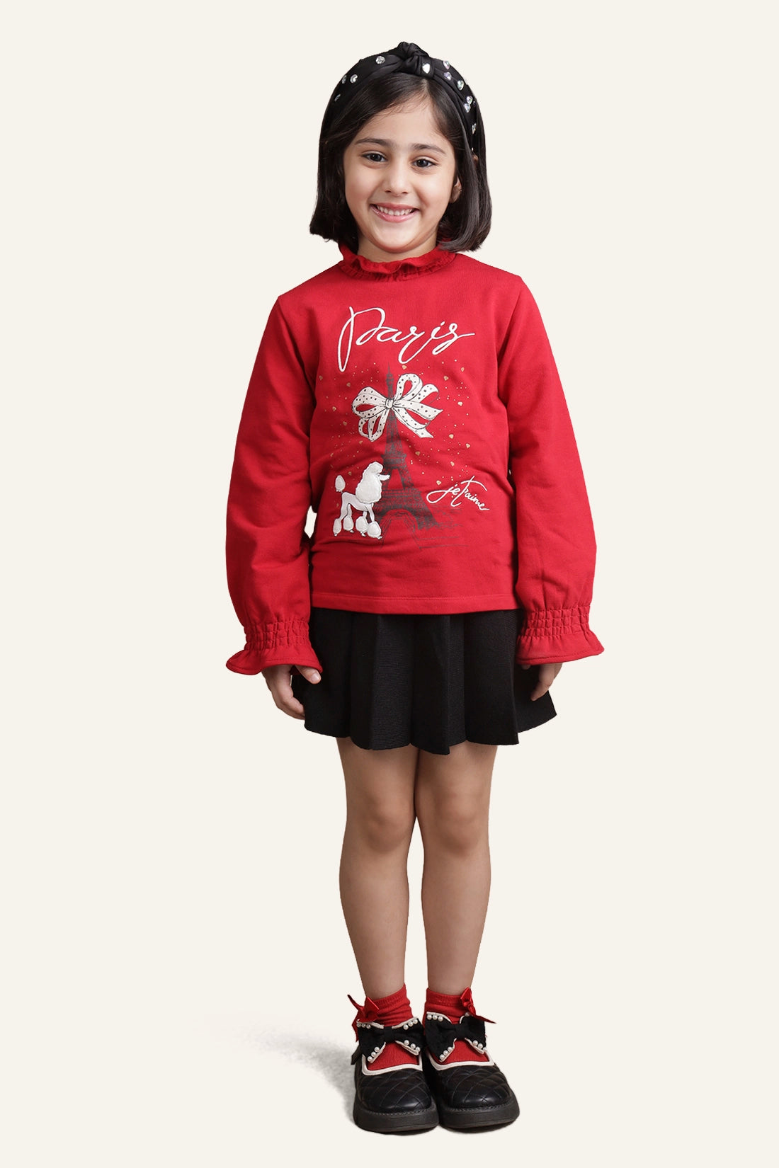 Girls Red Paris Top