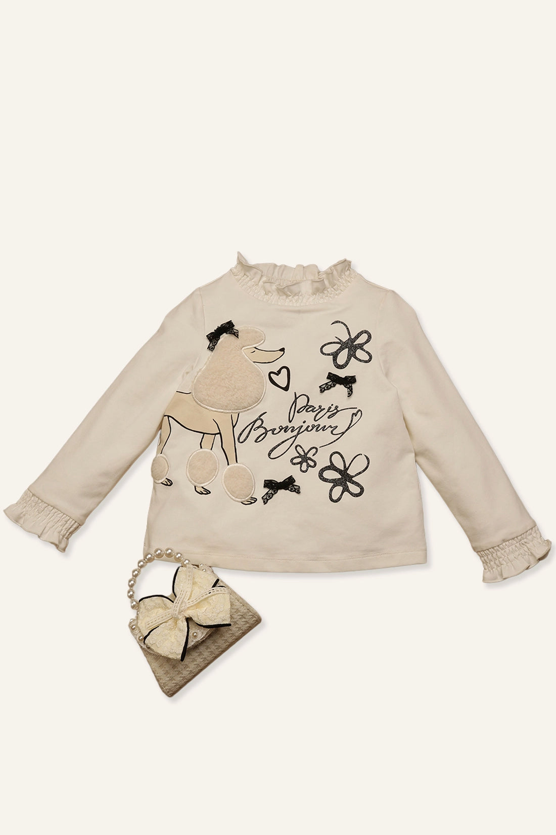 Girls Off White Top – Soft Cotton Fabric