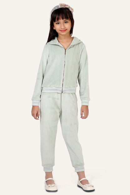 Girls Mint Zipper Hoody