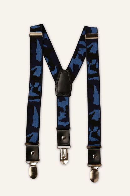 Boys Multicolor Elastic Stripes Suspender