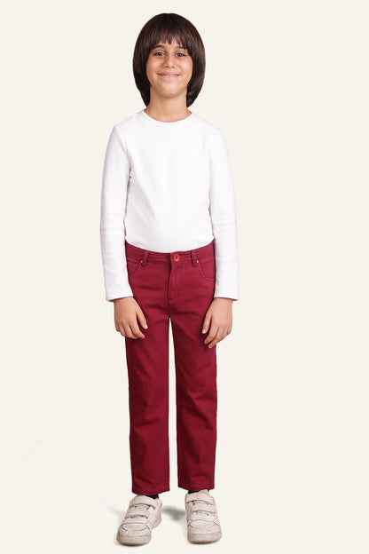 Boys Red Trouser – Comfortable Cotton