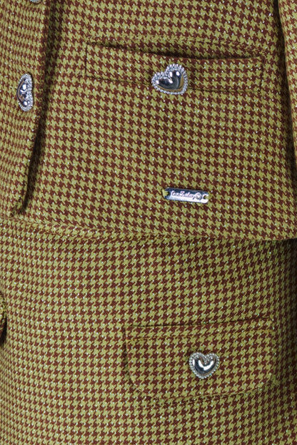 Girls Brown Boucle Zip-Up Skirt