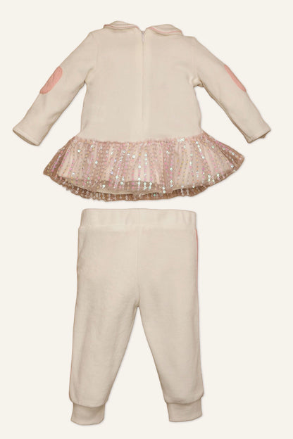 Baby Girls Off White Top With Pants