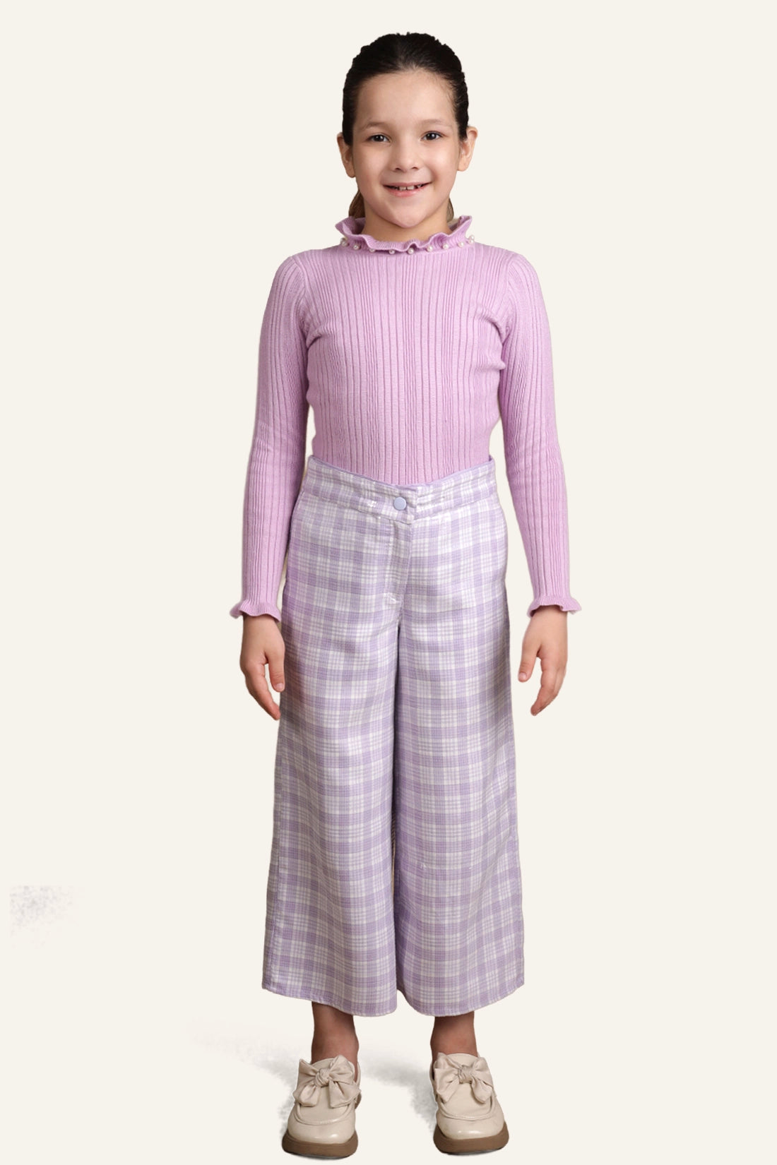 Girls Lilac Sequence Trouser