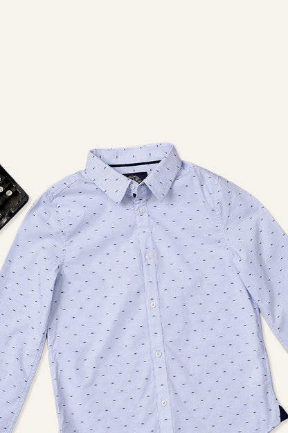 Boys  Blue and White Striped Shirt