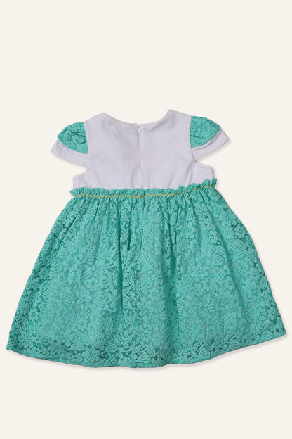 Baby Girls Mint Lace Dress