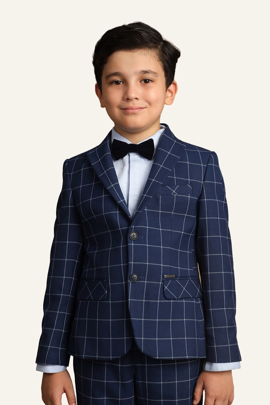 Boys Blue Checks Blazer