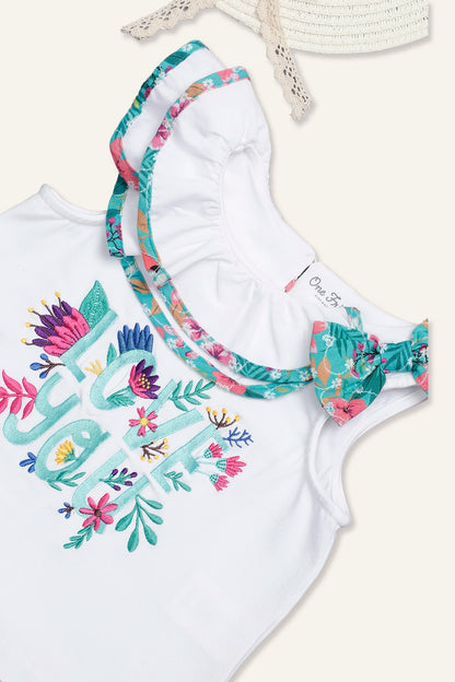 Baby Girls Round Neck White Top
