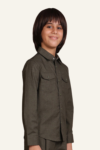 Boys Olive OverShirt