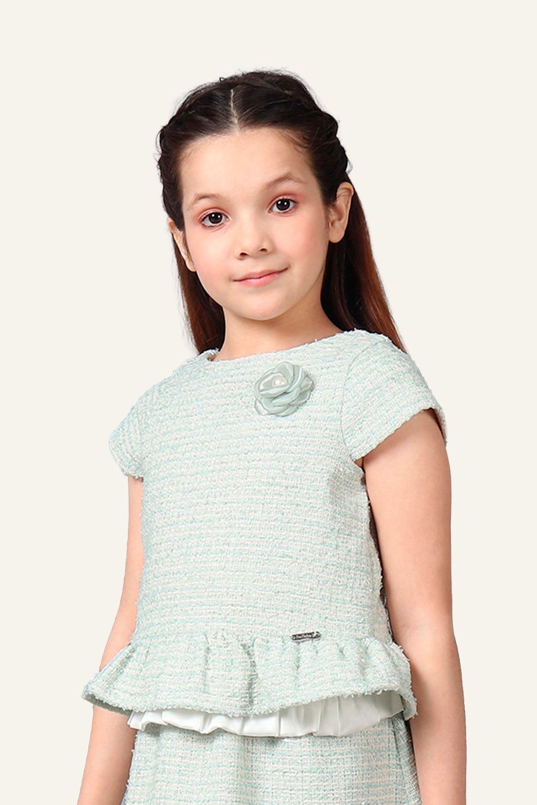 Girls Green Knitted Top