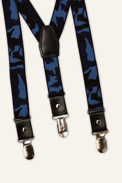 Boys Multicolor Elastic Stripes Suspender