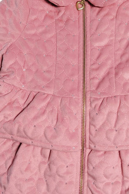 Baby Girls Pink Puffer Overcoat