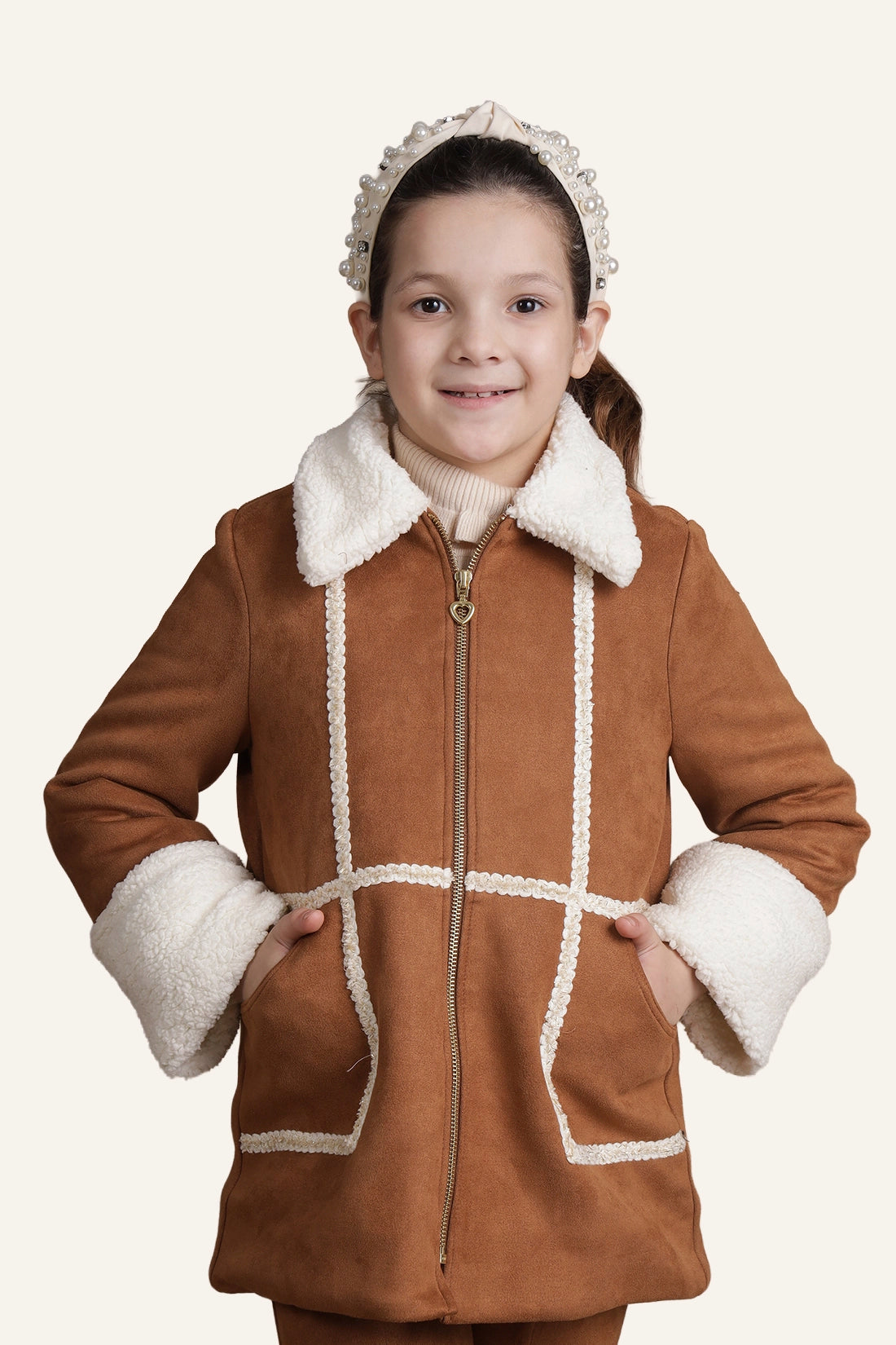 Girls Coffee Overcoat
