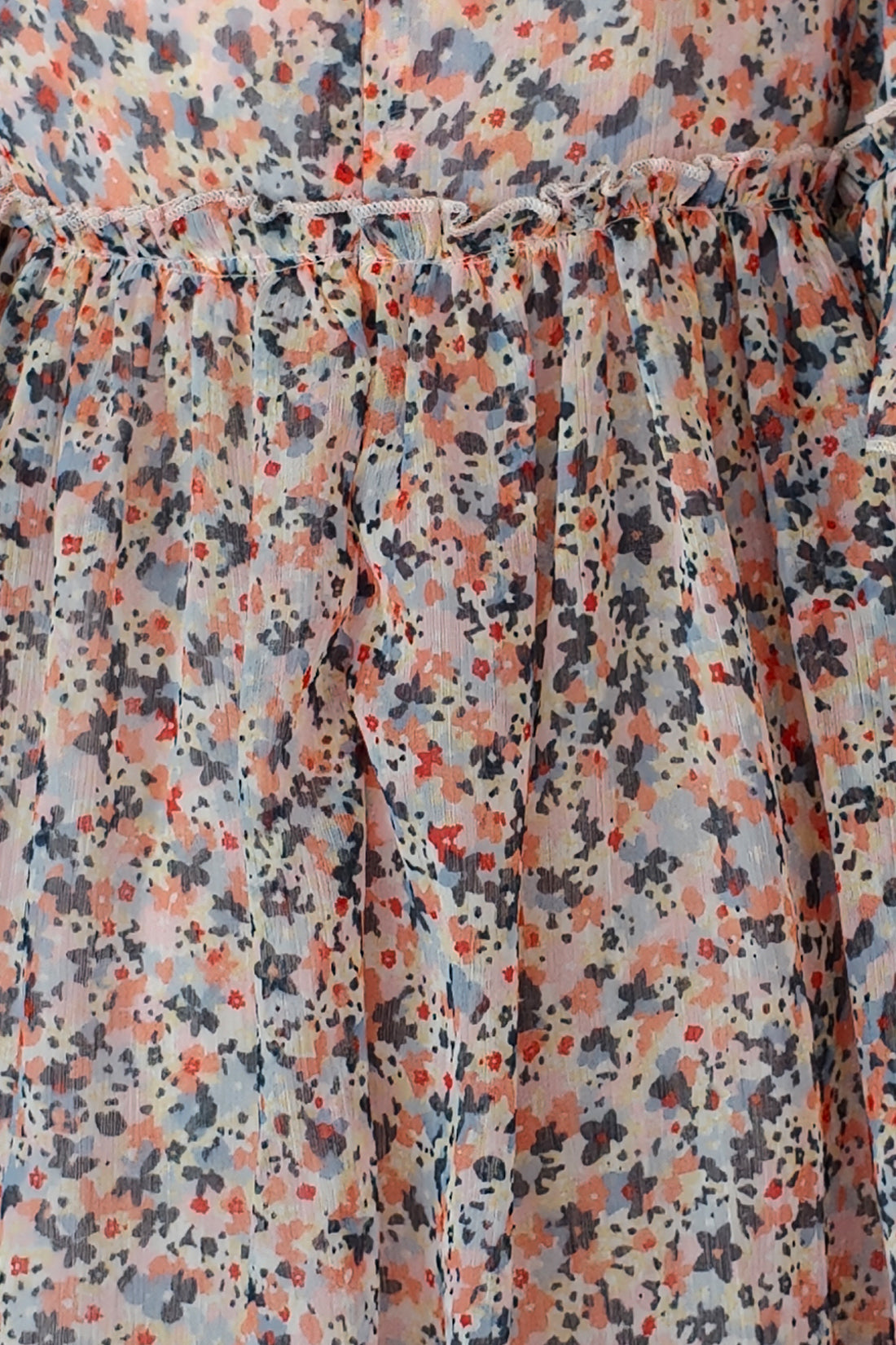 Girls Floral Print Cotton Summer Zip Dress