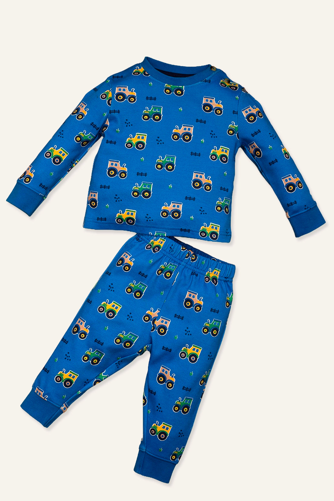 Baby Boys Blue Vehicle Printed Night Suit Set
